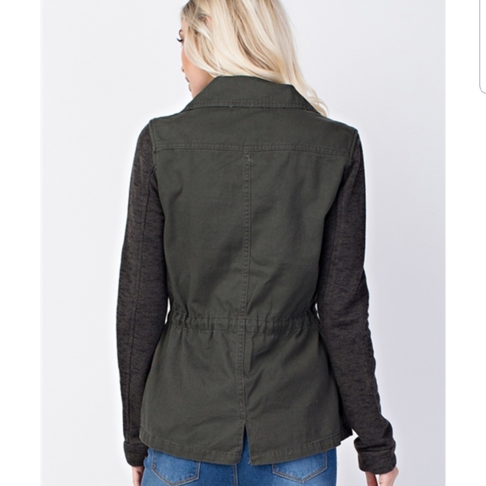 LAST 1!🍁Green Gray Anorak Utility Jacket - Picture 5 of 7